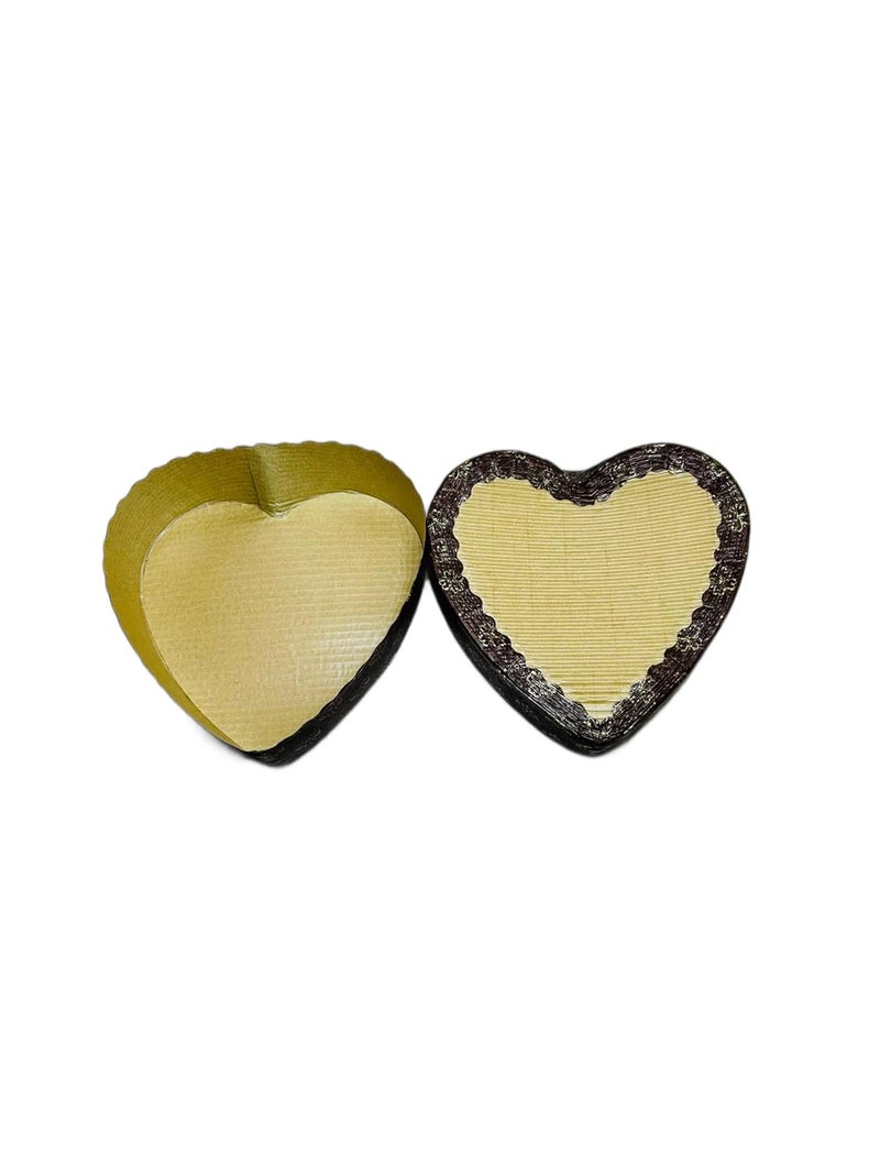 Baekence Baekence Bake and Serve Cake Moulds Muffin Mould Heart Mould 100gms Pack of 20 pcs Heart Shape Brown - Image 1