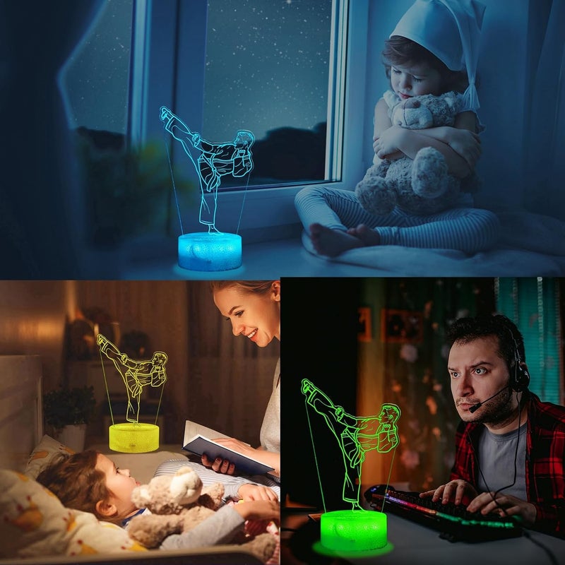 Al Raied ARS® Karate Night Light - 3D Illusion Lamp with 16 Color Changing and Remote Control - Image 3