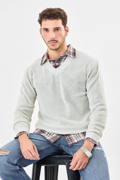 SNITCH V Neck Full Sleeve Sweater