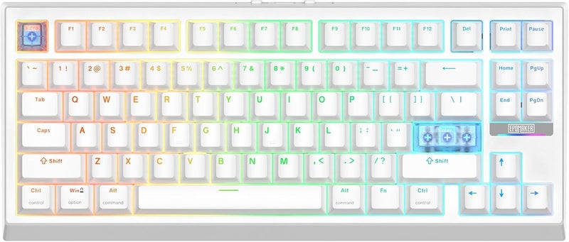 EPOMAKER G84 HE Wireless Hall Effect Keyboard, 8K Polling & 8000mAh, SOCD & DKS, Gaming Keyboard with Fast Trigger & Adjustable Actuation, RGB Backlit, PBT Keycap, Hot-Swap, for WIN/Mac (White) - Image 1