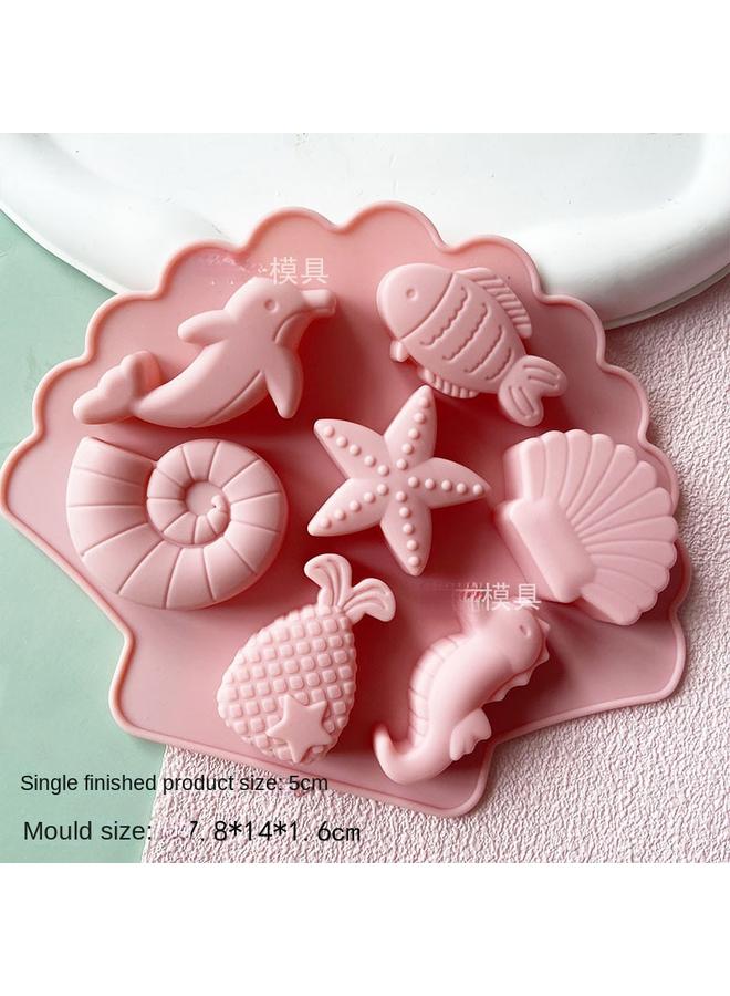 Bluejw 6 Even Small Fish Wax Bottle Sugar Mold Silicone Cat Claw Bowl Cake Jelly Kneading Music Gypsum Soap Making Tools - Image 1