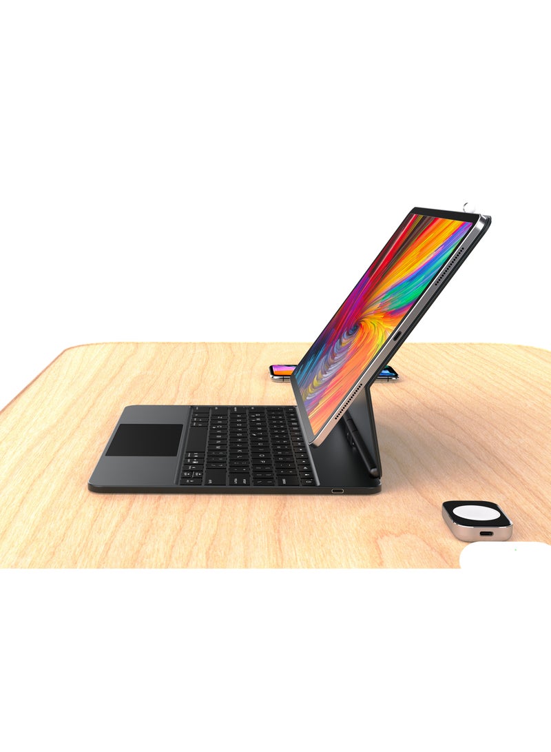 GULFLINK Wireless Keyboard With Protect Case For Model 2018/2020/2021 iPad 12.9 inch   Black  - Image 3