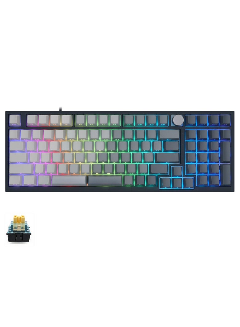 SKYLOONG GK980 RGB Gaming 8K Optical Keyboard - Glacier Yellow Switch Hot Swappable - 8000Hz Polling Rate (English & Arabic) - Image 1