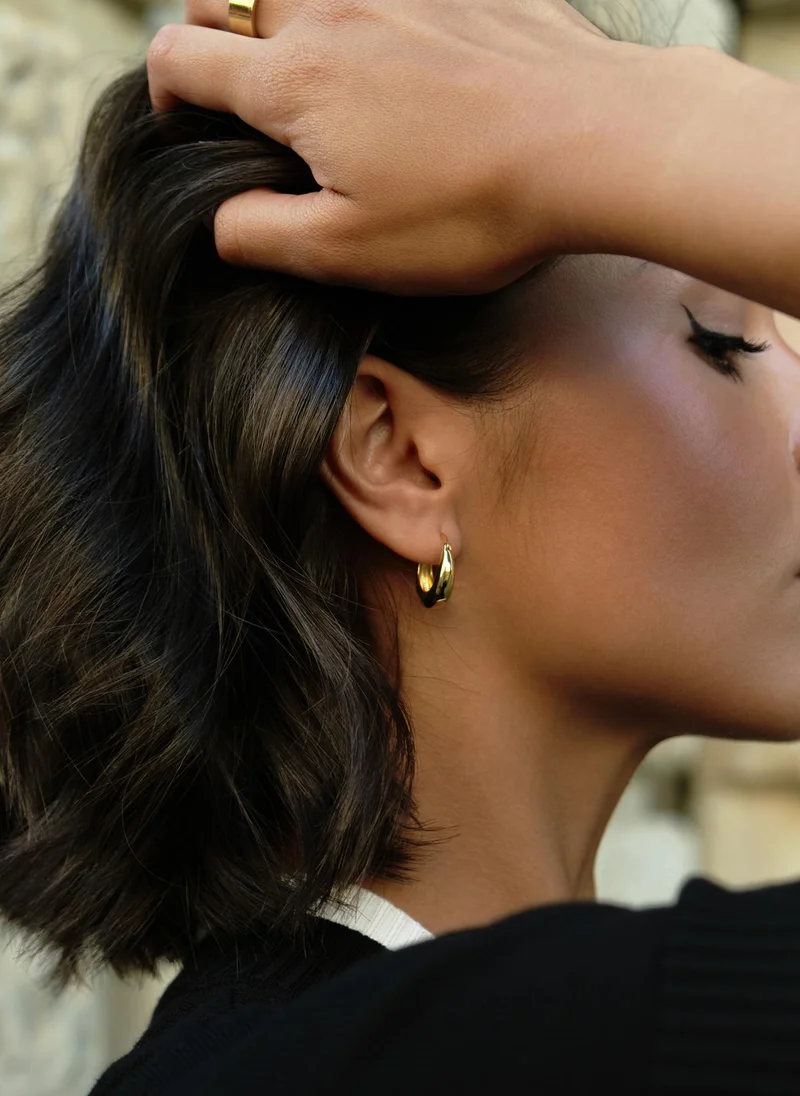 Lichi  Brass metal hoop earrings for Women | Best Price UAE