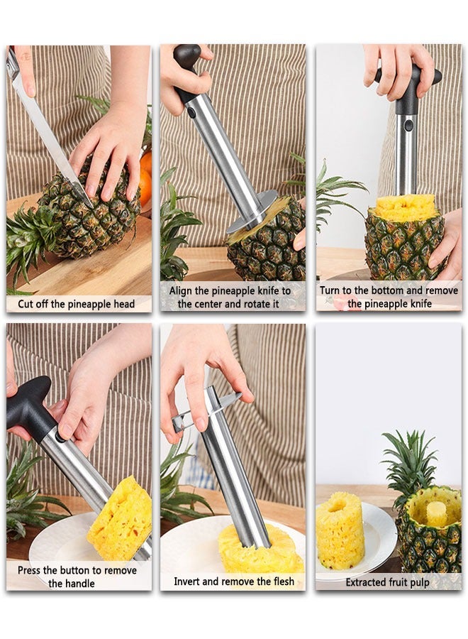 وهاواي Pineapple Corer Slicer Stainless Steel Fruit Pineapple Peeler Cutter for Easy Core Removal Super Fast and Easy Pineapple Cutter for Home and Kitchen - Image 4