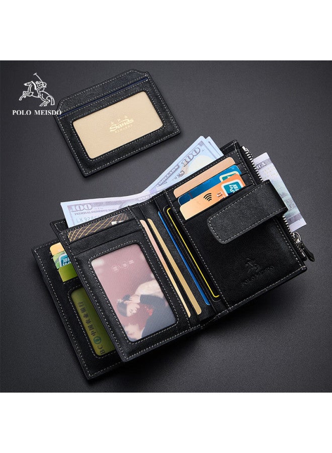 Polomeisdo Men's Wallet, Short Style Billfold Gift Box, Sold By Jd, New Year Gift For Boyfriend, Husband, Father, Practical Present - Image 3