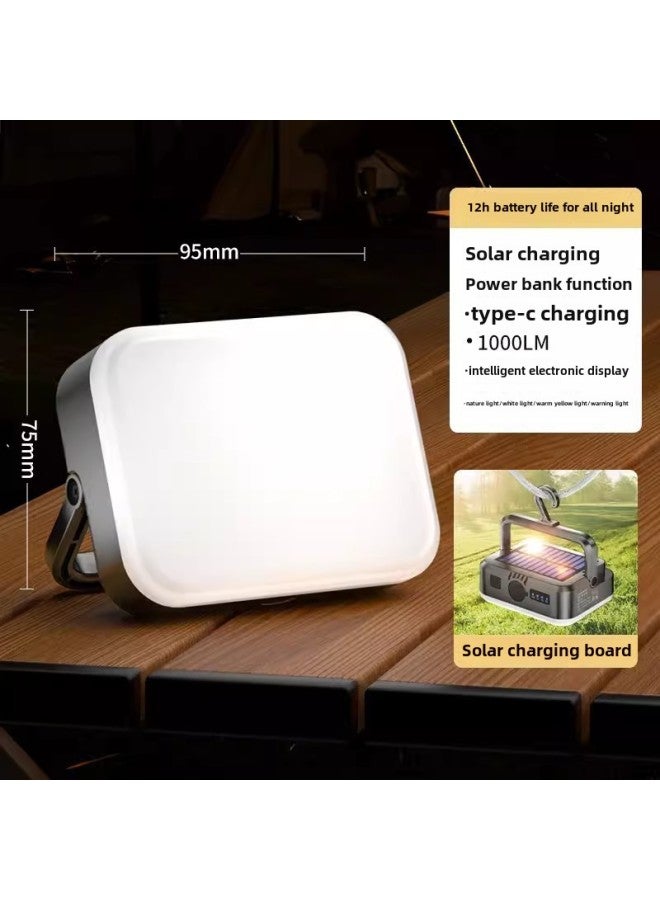 Loquat Rechargeable Work Light Car Led Work Light Solar Emergency Light With Output COB Inspection Light-Color:Kg02 Solar Model + With Stand Hole 4000mah (8-36h) Comes With Hook - Image 1