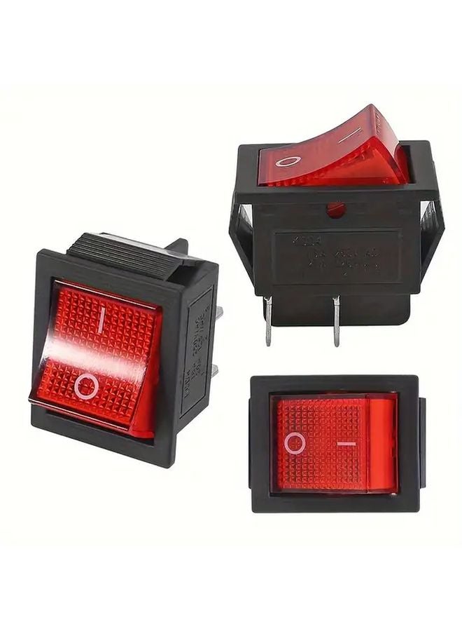 قطعتان مفتاح قارب ثنائي القطب أحمر تشغيل/إيقاف 16 أمبير 20 أمبير 250 فولت تيار متردد 125 فولت للسيارة والدراجة النارية - Image 5