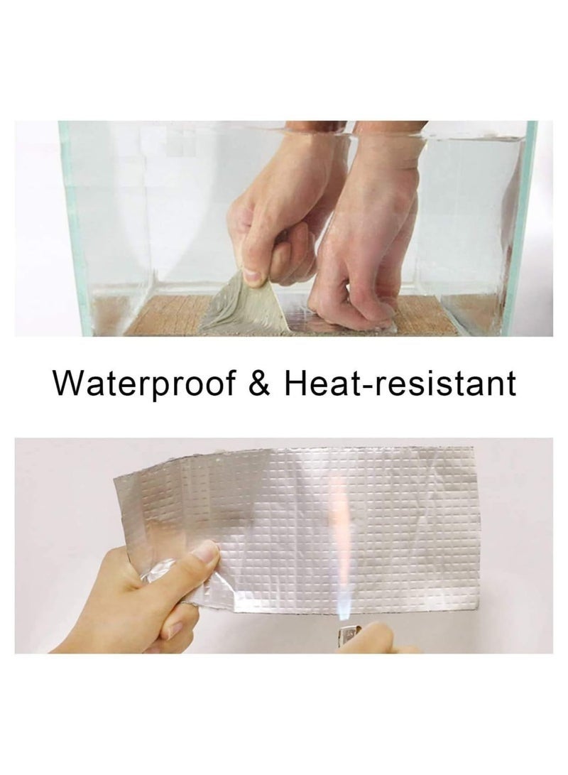 Butyl Super Waterproof Tape | Heavy-Duty Aluminum Foil Leak Repair Seal | UV, Heat & Weather Resistant | 5cm × 5m | Roof, Pipe & Window Repair - Image 2