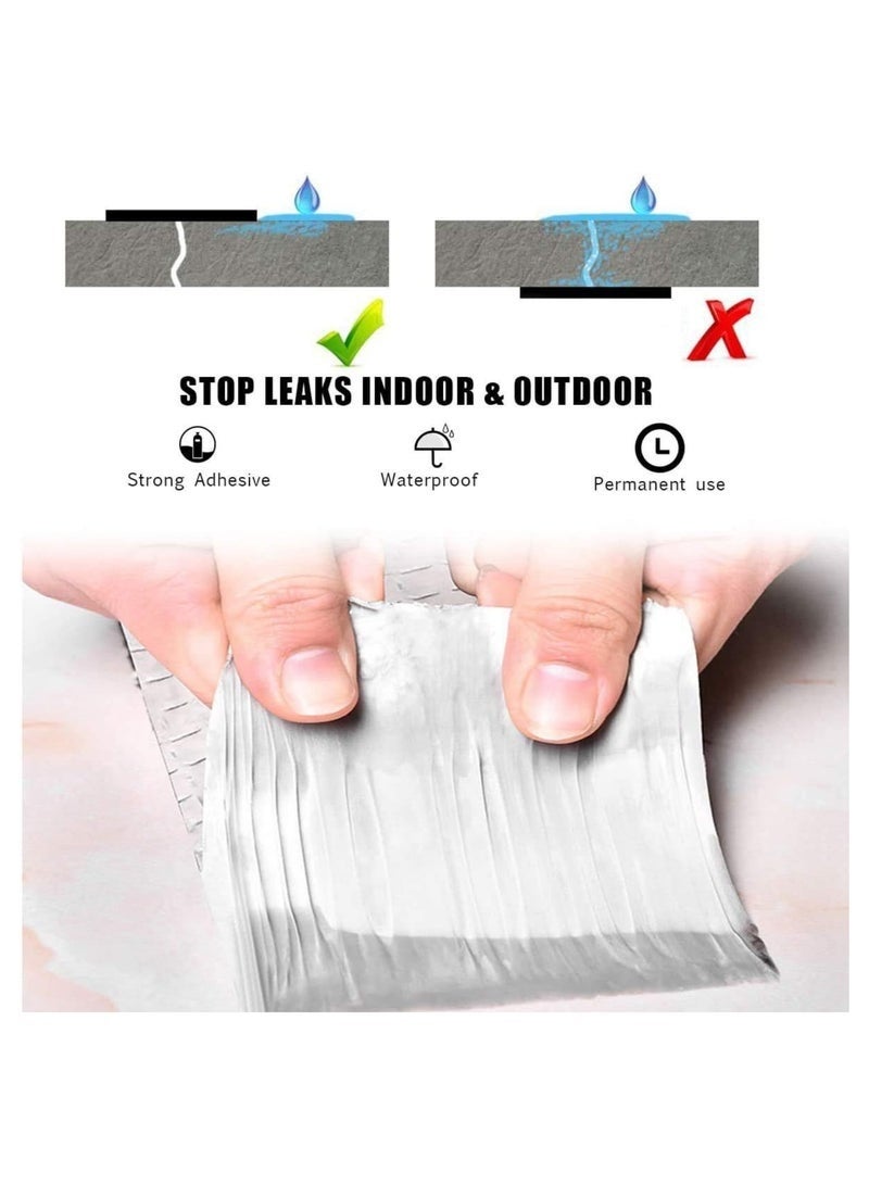 Butyl Super Waterproof Tape | Heavy-Duty Aluminum Foil Leak Repair Seal | UV, Heat & Weather Resistant | 5cm × 5m | Roof, Pipe & Window Repair - Image 3