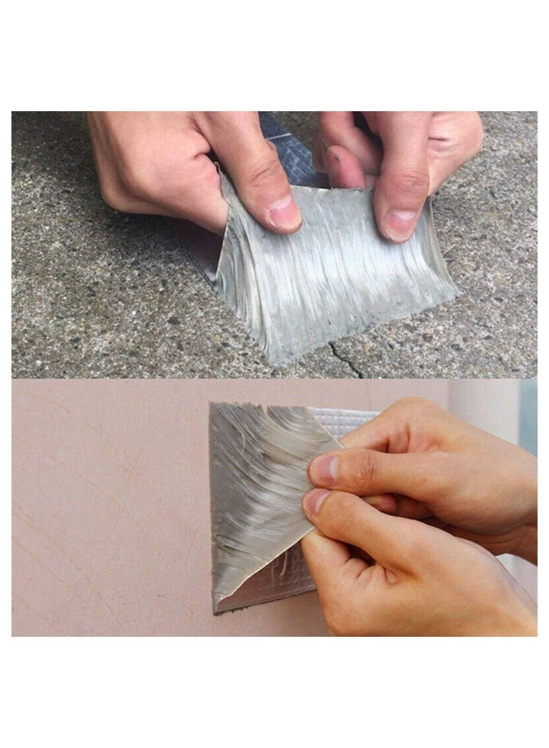 Butyl Super Waterproof Tape | Heavy-Duty Aluminum Foil Leak Repair Seal | UV, Heat & Weather Resistant | 5cm × 5m | Roof, Pipe & Window Repair - Image 4