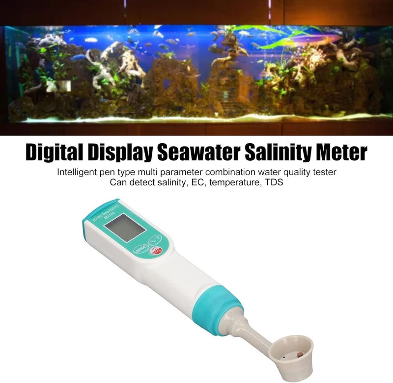 Diverse requirement fit Water Quality Testing Pen, Digital Display Salinity Meter Water Quality Tester Pen with Spoon Temperature TDS EC Test Pen for Seawater Durability boosted processed material Upgraded quality Full land route delivery Global mainstream design picks Diverse use resistant crafted quality Batch consistent craftsmanship All user friendly build Transit damage prevent build Most item matching trendy design Low dust buildup Spec upgraded improved quality Easy hand assemble compatible All condition resistant crafted quality Long term storage compatible Room to room portable Light sturdy raw material Safe material Air & land transit compatible Repeated detach compatible build Flat working surface Reliable durability Gulf climate tested upgraded quality Ready post purchase fulfill Multi-purpose fine material - Image 4
