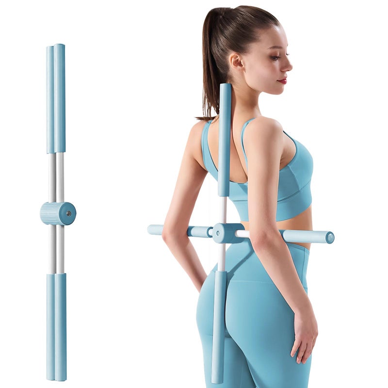 Roenae Yoga Stick - Posture Corrector Stick - Posture Rod - Back Crack Corrector - Child Adult Hump Corrector - Neck Hump Corrector - Yoga Stick Posture Corrector - Back Crack Corrector - Back Bulger31.8in - Image 1