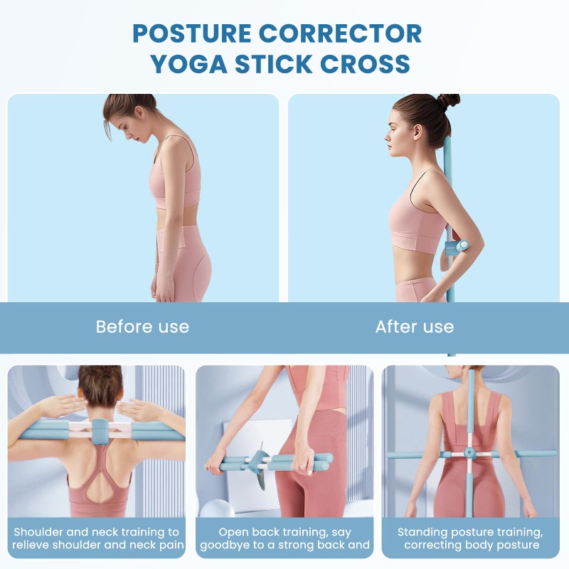 Roenae Yoga Stick - Posture Corrector Stick - Posture Rod - Back Crack Corrector - Child Adult Hump Corrector - Neck Hump Corrector - Yoga Stick Posture Corrector - Back Crack Corrector - Back Bulger31.8in - Image 2