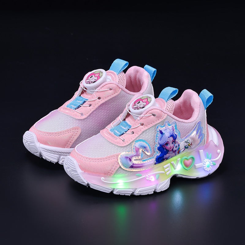 Mesh Sneakers Lightweight Flexible Sole Walking Shoes For Kids Indoor And Outdoor Activities - Image 1