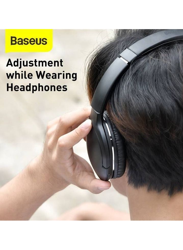 Base Encok Wireless Headphone D02 Pro Bluetooth Music Headset V5.0 Wireless Version with 50H Playtime 450mAh 3.7V  ABS PC Material Black - Image 4