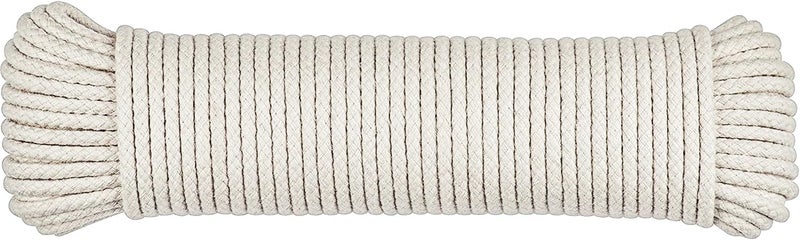 SteadMax 100 ft Natural Cotton Rope, Clothesline Cord, 1/4 inch General Purpose Rope Utility Cord, Ideal for Sports, Outdoors, Tents, Hammocks, Halters, Harnesses, Awnings (1 Pack) - Image 5