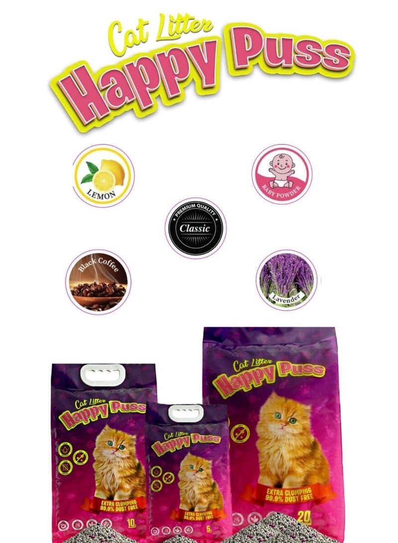 HAPPY PUSS EXTRA CLUMPING  BENTONITE CAT LITTER 5L CLASSIC - Image 2