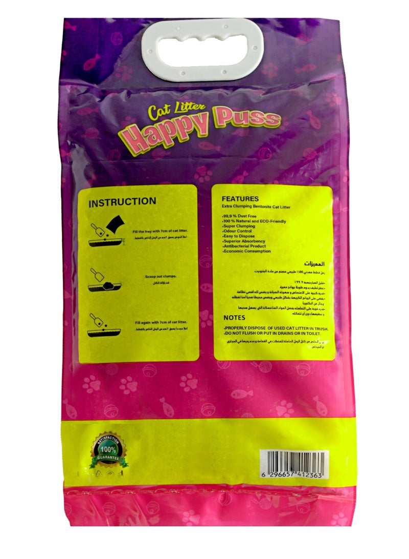 HAPPY PUSS EXTRA CLUMPING  BENTONITE CAT LITTER 5L CLASSIC - Image 4