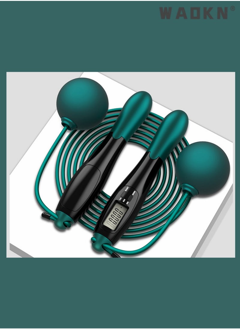 WAOKN Dual Purpose Digital Jump Rope,Adjustable Counting Skipping Rope,Multimode Skipping Rope with Calories,2 In 1 Adjustable workout Jump Ropes,with Calorie Counter LCD Display for Fitness,Workout, Gym  - Image 1
