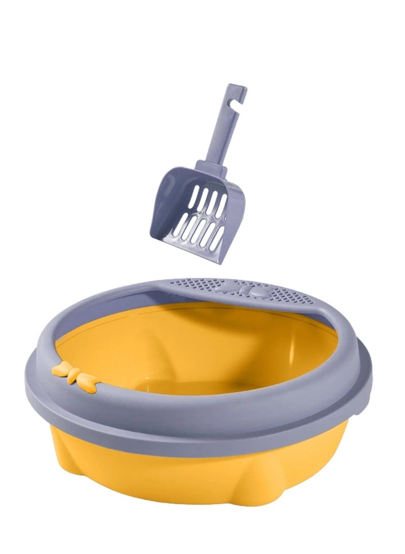 Generic Cat Litter Box Open Top Kitten Potty Toilet Indoor Cats Cage Accessories Cats Toilet Pet Litter Pan for Small and Medium Cats  - Image 1