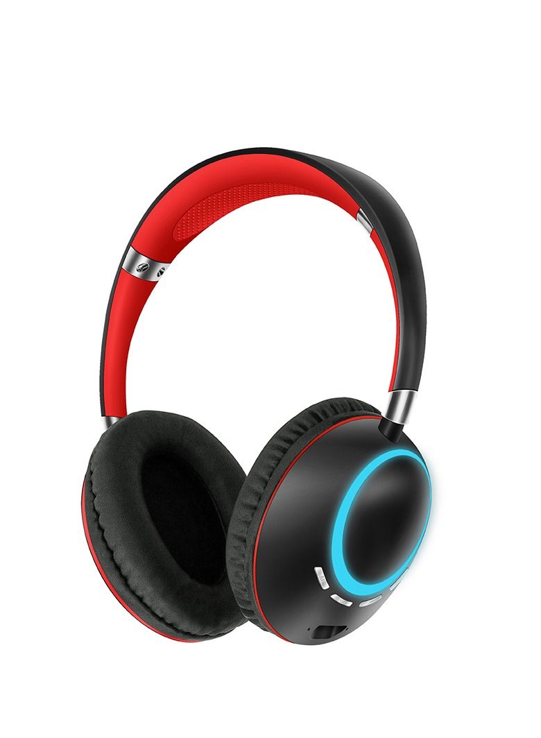 GULFLINK 400mah Bluetooth Wireless Headphones for Teens Adults Red - Image 1