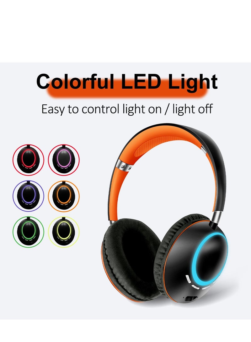 GULFLINK 400mah Bluetooth Wireless Headphones for Teens Adults Red - Image 2