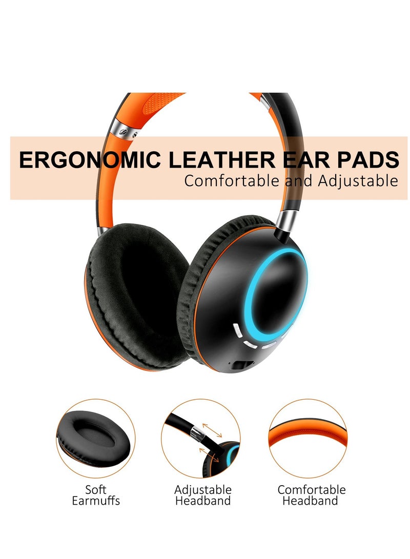 GULFLINK 400mah Bluetooth Wireless Headphones for Teens Adults Red - Image 3