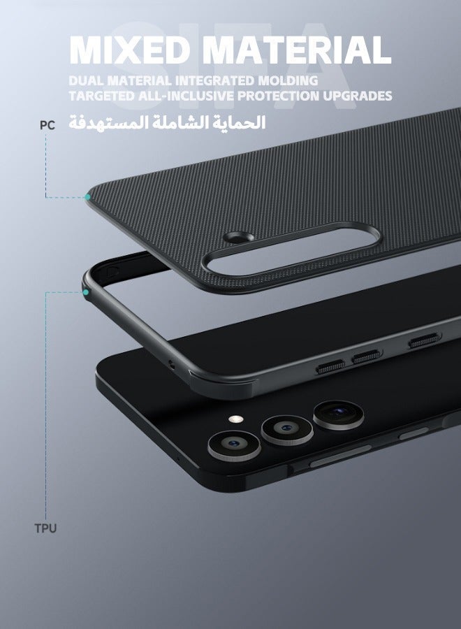 Asan Ge Samsung Galaxy A55 5G Case, Frosted Ultra Thin Phone Case for Samsung A55, Military Grade Shockproof Anti-Scratch & Slip Dual Layer Tough Back Cover for Samsung Galaxy A55 5G, Black - Image 3