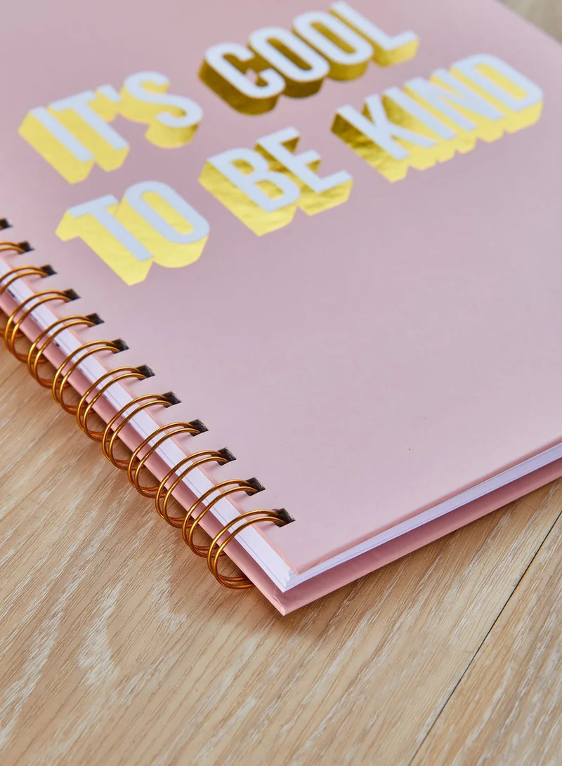 Pink Cactus A4 It'S Cool To Be Kind Notebook