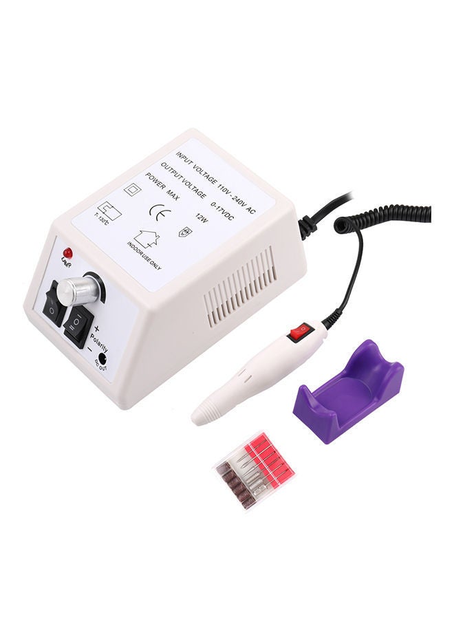 NIBEMINENT Drill File Electric Nail Polisher White - Image 1