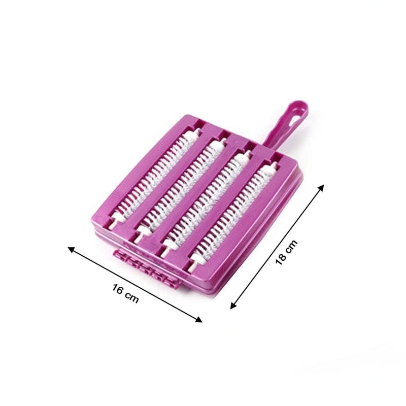 BLUEJACK Bluejack Plastic Cleaning Tools Accessories Handheld 4 Roller Carpet Roller Brush Dust Crumb Collector for Car SeatsTable LinenSofa Household Floor Table cloth Pet Hair Multicolour PACK OF 1  - Image 4