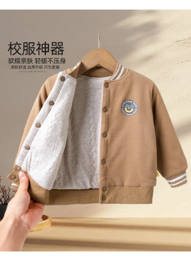 Doodle Home kids' Baseball Jacket Cotton Padded Coat - Trendy Winter Outerwear For Boys & Girls, Casual Children's Top - Image 1