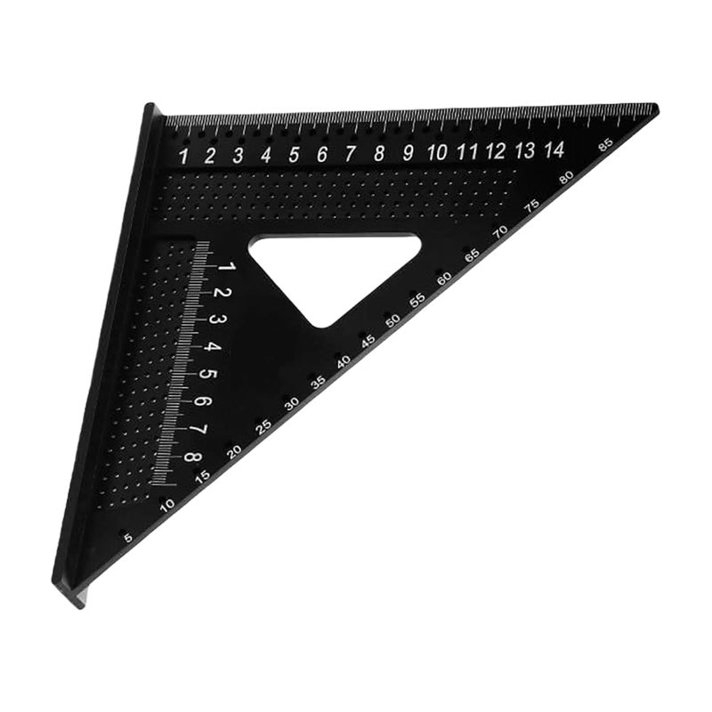 7 Inch Metal Triangle Ruler Carpenter Square With Mm Mark Hole Multifunctional Tool - Image 5