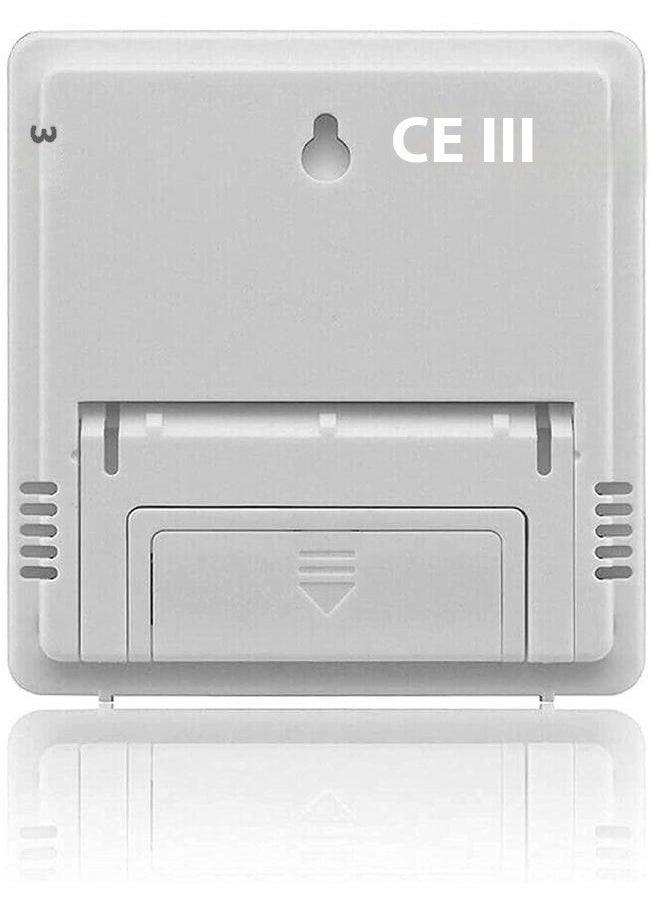 yongsheng Temperature And Humidity Meter White/Grey，Temperature Meter Humidity Gauge Monitor with LCD Alarm Clock, for Home Office Car Babyroom Bedroom, Garage Warehouse, Fahrenheit or Celsius  - Image 2
