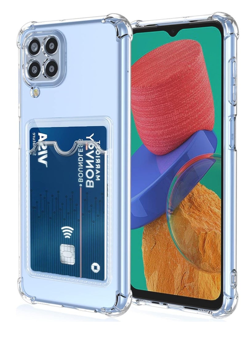 ten.tech - TenTech Transparent cover with shockproof corners with card holder - card holder - heat-resistant polyurethane card holder for Samsung Galaxy A12 / M12 - transparent - Image 1