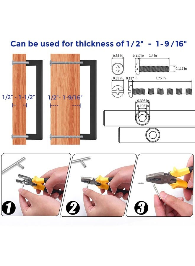 Ravinte 5 Pack 6-1/4 Inch Kitchen Square Cabinet Handles Matte Black Cabinet Pulls Stainless Steel Drawer Pulls Kitchen Cabinet Hardware Kitchen Handle - Image 4