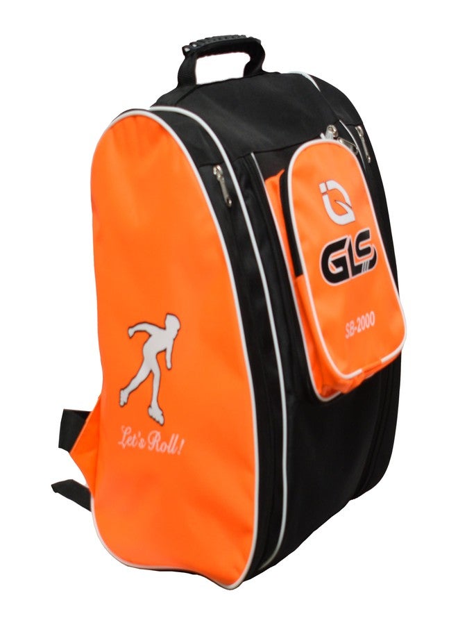 GLS SB-2000 Skates Bag for Kids,Adults Carry for Skates (Orange, Backpack) - Image 3