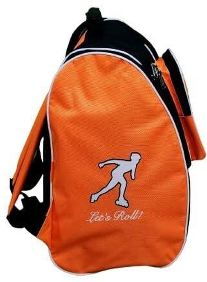 GLS SB-2000 Skates Bag for Kids,Adults Carry for Skates (Orange, Backpack) - Image 2