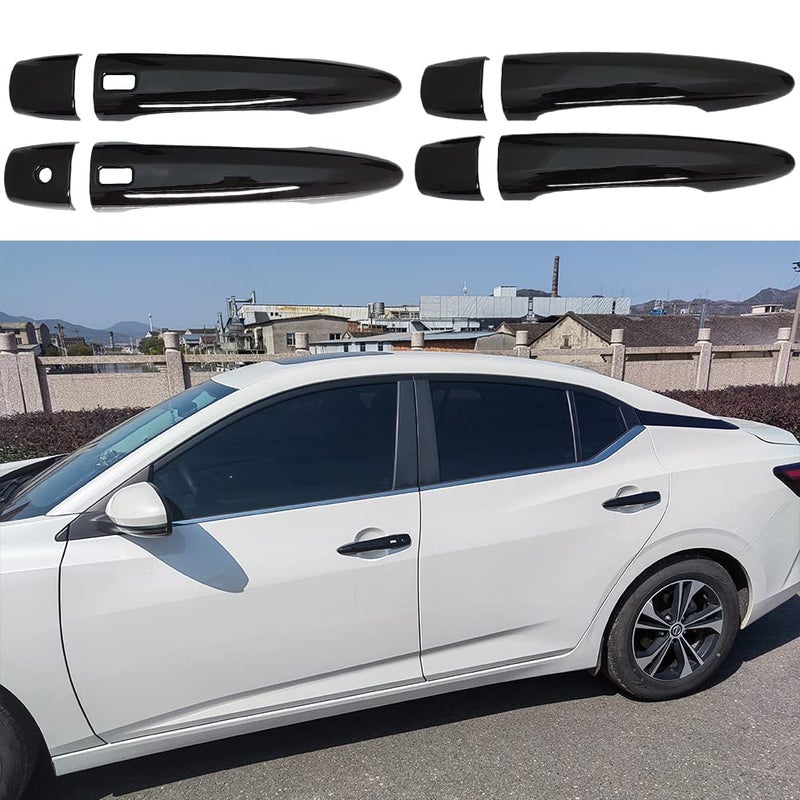 AOKIO Door Handle Cover Trim for 2019 2020 2021 2022 2023 2024 Nissan Altima Accessories Handle Protector for 2020 2021 2022 2023 2024 Nissan Sentra Accessories (with Smart Keyhole) - Image 1