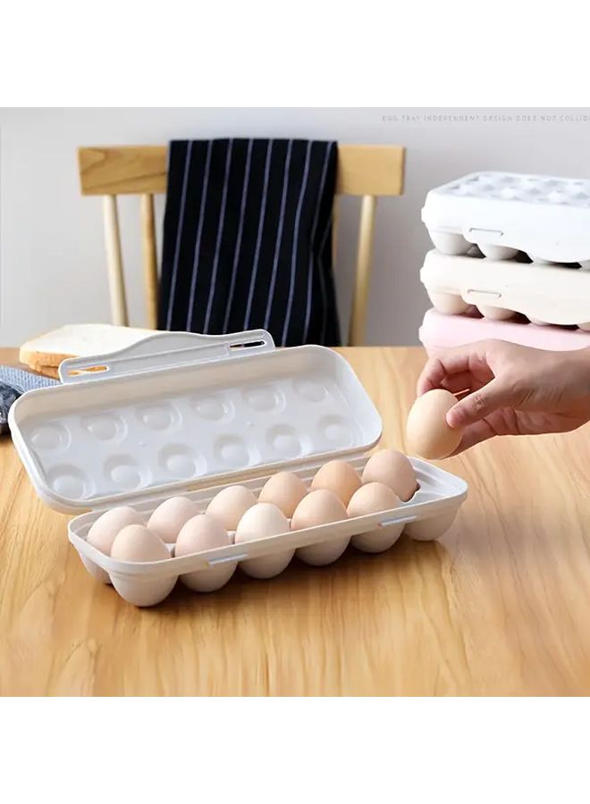 Pink 12 Egg Storage Box Stackable Transparent Egg Container For Fridge Kitchen - Image 4