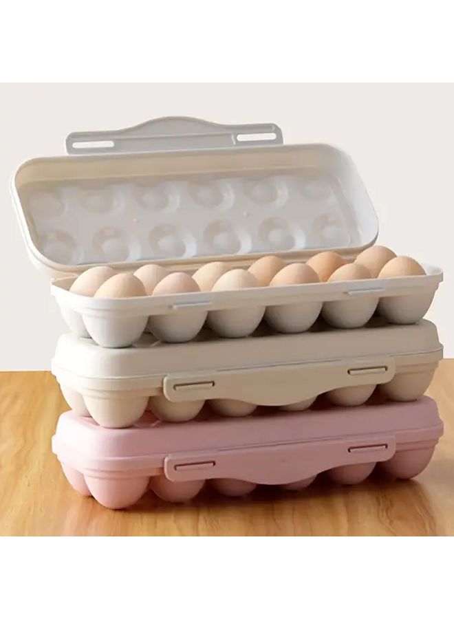 Pink 12 Egg Storage Box Stackable Transparent Egg Container For Fridge Kitchen - Image 5