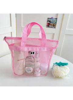 Swimming Bag Dry And Wet Separate Swimwear Storage Waterproof Bag Beach Bag Children's Swimming Essential Fitness Equipment Backpack-Color:As Shown In The Picture-Capacity:Pink Hand Mesh Bag
