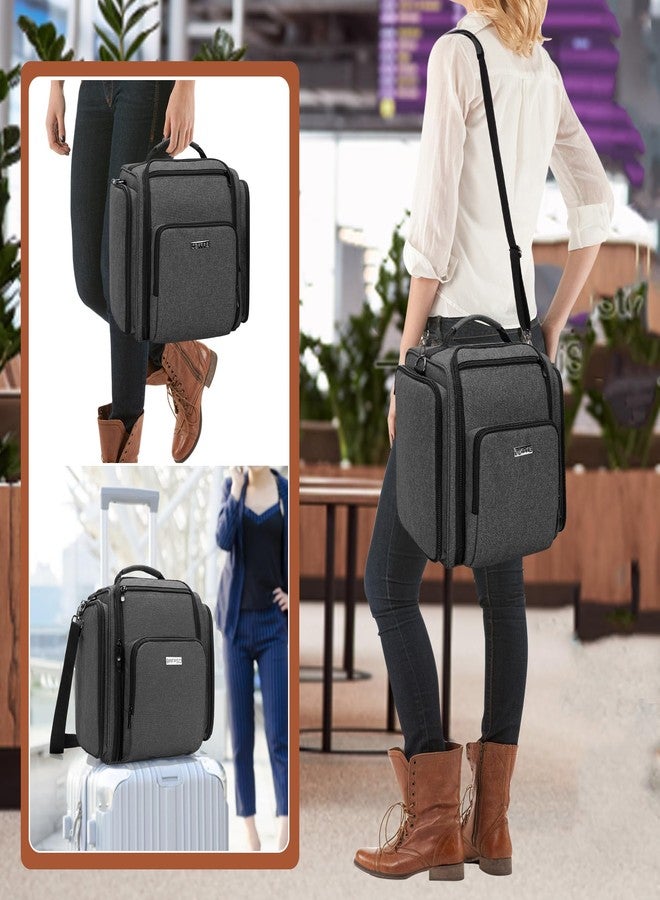 BAFASO Large Travel Toiletry Bag with 4 Removable Pouches, Multifunctional Makeup Bag Hair Bag for Toiletry and Makeup Supplies, Black - Image 5