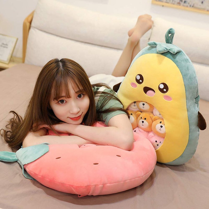 REFAHB Cute Throw Pillow Stuffed Banana Toys Removable Fluffy Creative Gifts for Teens Girls Kids - Image 5