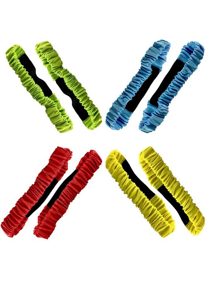 ZXSWEET 8Pcs 3Legged Race Bands Elastic Tie Rope With 4 Assorted Colors Perfect For Relay Race Game Carnival Field Day Backyard - Image 5