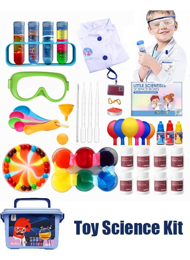 تابيت مجموعة ألعاب علمية للأولاد والبنات من عمر 3 سنوات فما فوق، هدايا أعياد ميلاد للأطفال، ألعاب تعليمية، أكثر من 120 تجربة. زي عالم للعب الأدوار، أدوات تعليمية علمية - Image 1