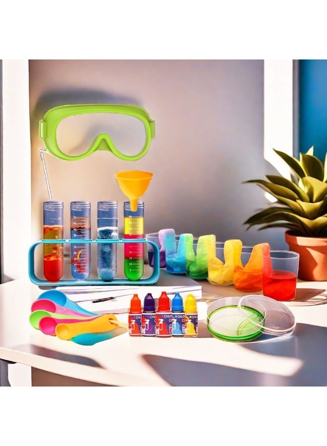 تابيت مجموعة ألعاب علمية للأولاد والبنات من عمر 3 سنوات فما فوق، هدايا أعياد ميلاد للأطفال، ألعاب تعليمية، أكثر من 120 تجربة. زي عالم للعب الأدوار، أدوات تعليمية علمية - Image 5