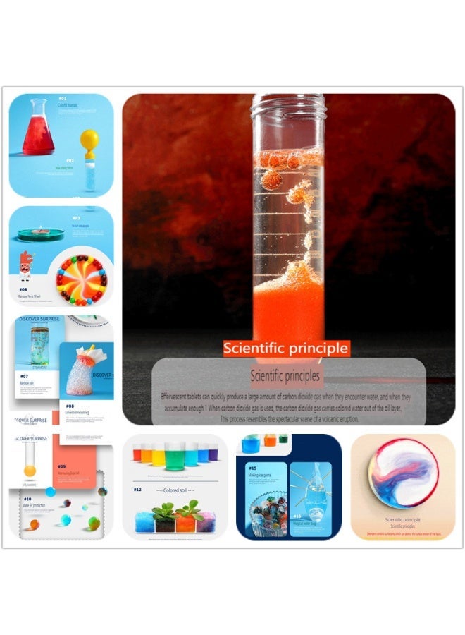 تابيت مجموعة ألعاب علمية للأولاد والبنات من عمر 3 سنوات فما فوق، هدايا أعياد ميلاد للأطفال، ألعاب تعليمية، أكثر من 120 تجربة. زي عالم للعب الأدوار، أدوات تعليمية علمية - Image 4