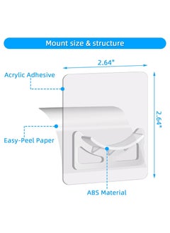 Generic 4Pack Shower Rod Holder, Upgrade Adhesive Curtain Rod Holder, Tension No Drill Curtain Rod Bracket, Heat Resistant, Waterproof, Shower Curtain Rod not Included  - Image 4